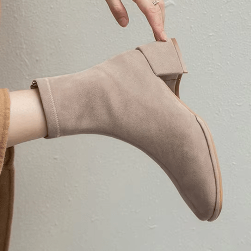 Suede Ankle Boots | Minimalist Block Heel | Chic & Versatile