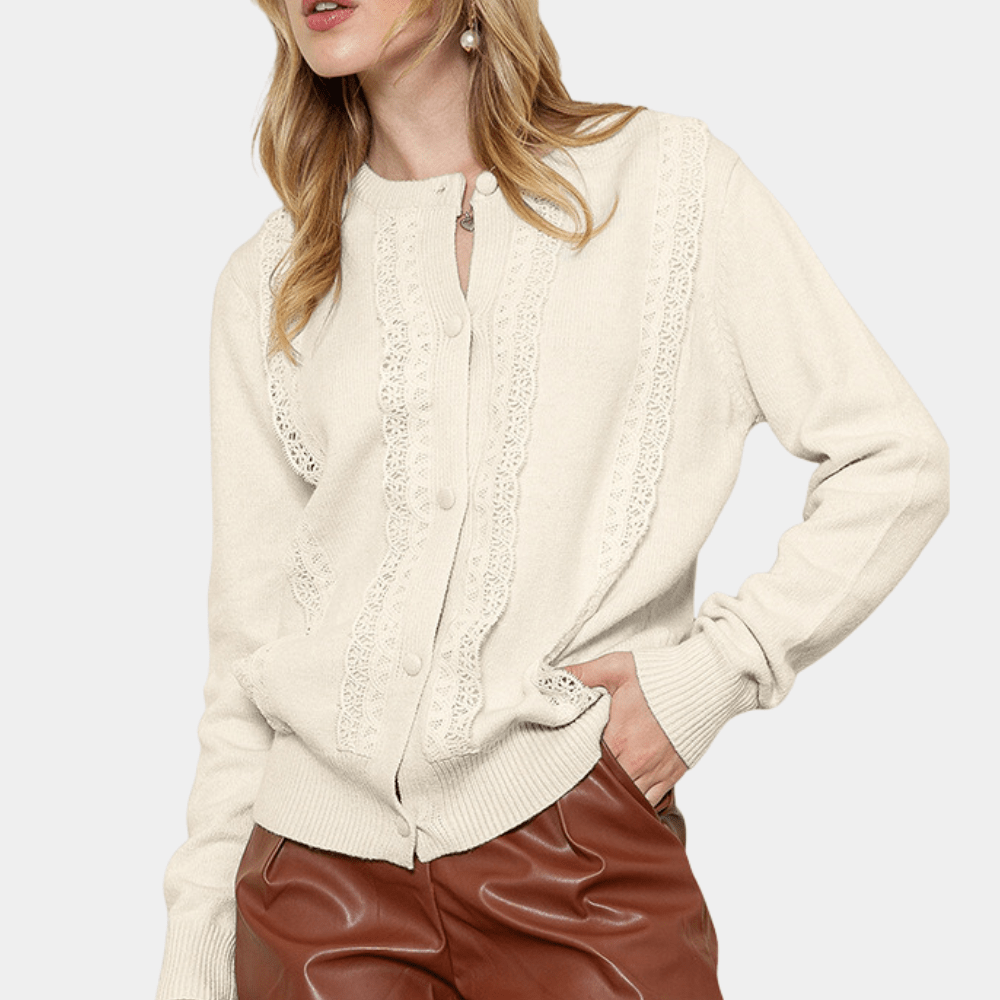 Embroidered Zip-Up Cardigan | Elegant & Cozy | Soft Knit Fabric | Casual Chic