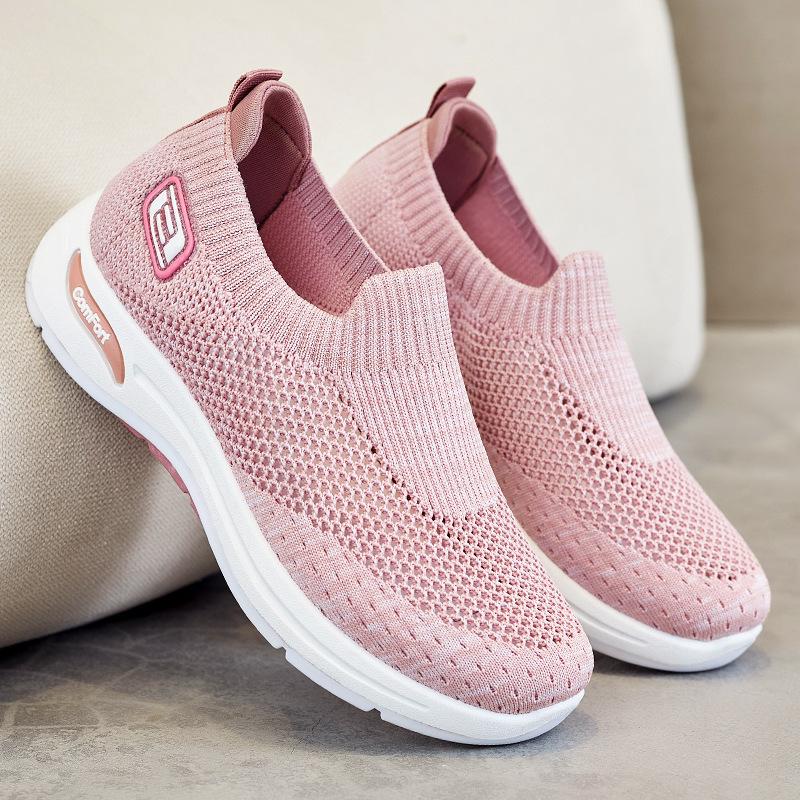 Breathable Knit Slip-On Sneakers | Lightweight Comfort with Cushioned Sole