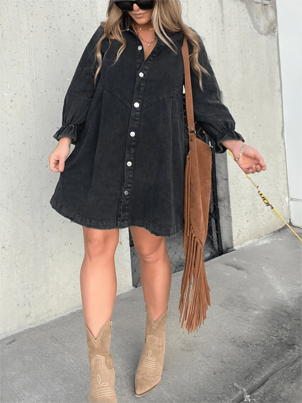 Denim Shirt Dress | Snap Front | Everyday Western-Inspired Fit