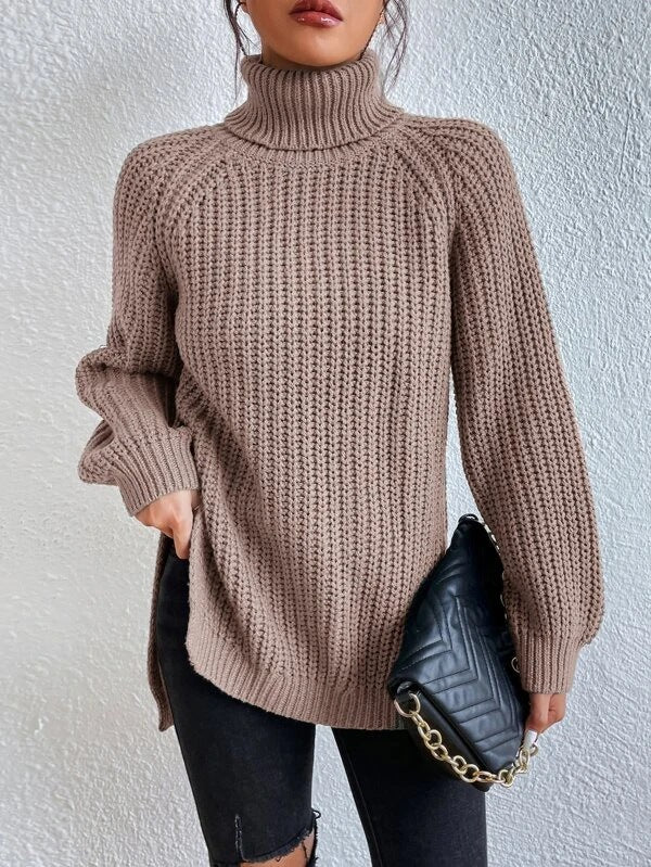 Chunky Knit Turtleneck Sweater | 100% mohair | Relaxed Fit | Cozy Winter Wear