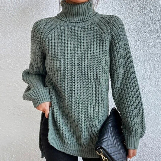 Chunky Knit Turtleneck Sweater | 100% mohair | Relaxed Fit | Cozy Winter Wear