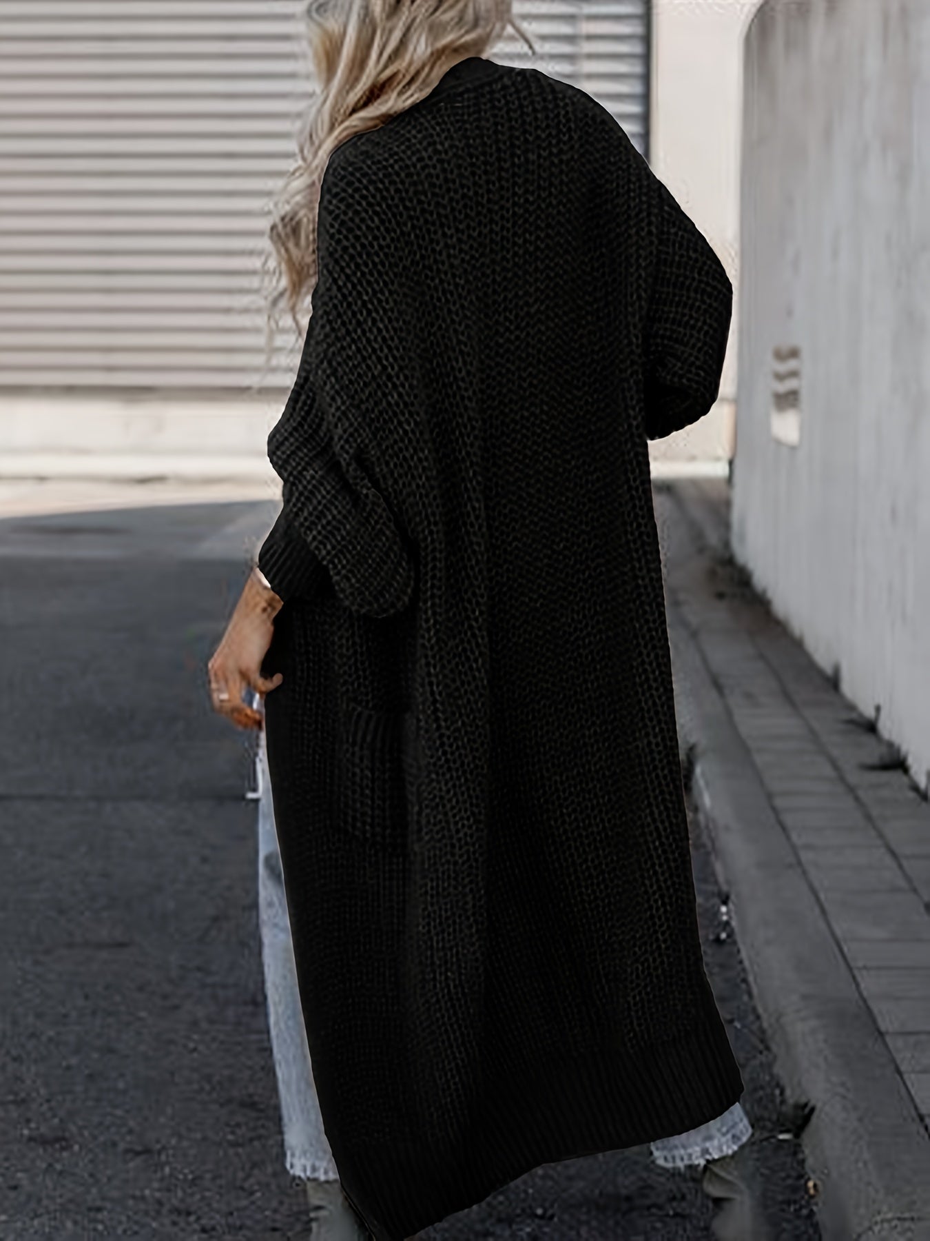 Longline Chunky Knit Cardigan | Open-Front Design | Soft Acrylic Blend | Versatile