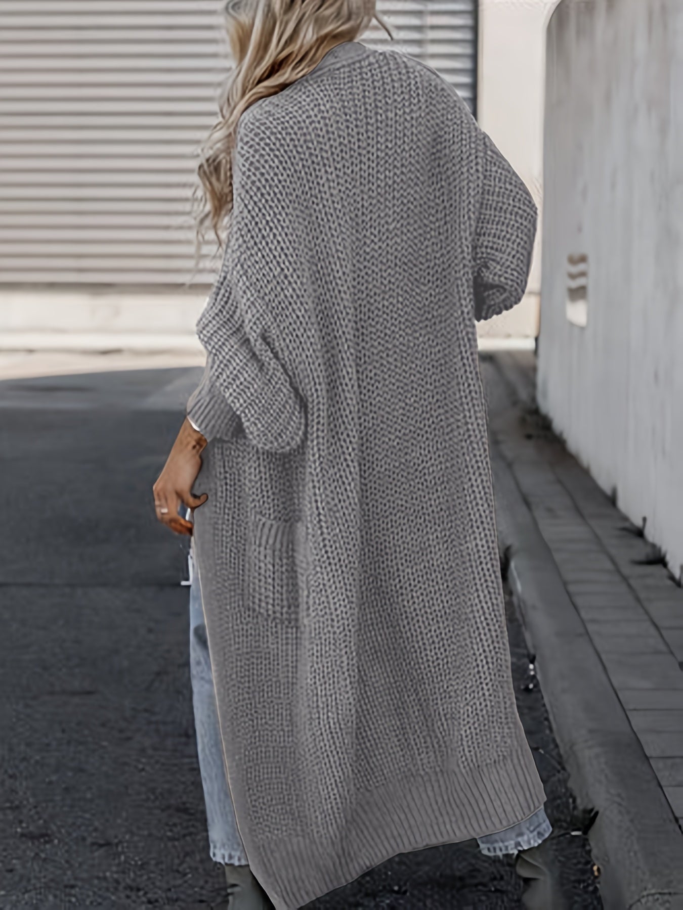 Longline Chunky Knit Cardigan | Open-Front Design | Soft Acrylic Blend | Versatile