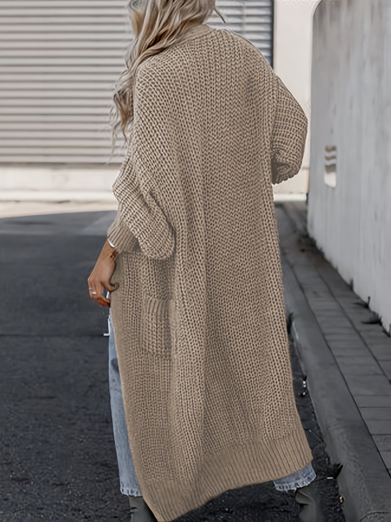 Longline Chunky Knit Cardigan | Open-Front Design | Soft Acrylic Blend | Versatile