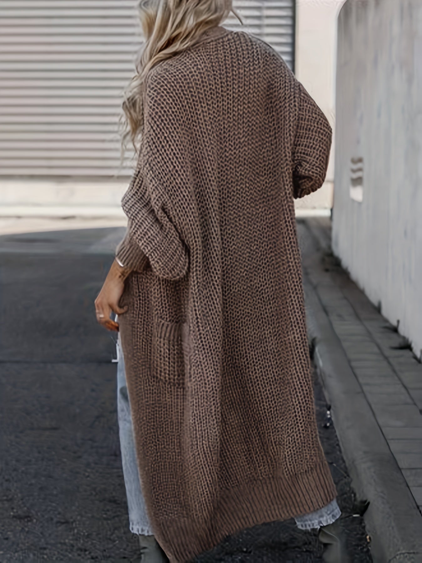 Longline Chunky Knit Cardigan | Open-Front Design | Soft Acrylic Blend | Versatile