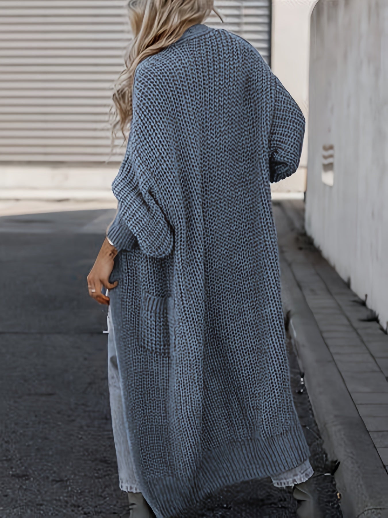 Longline Chunky Knit Cardigan | Open-Front Design | Soft Acrylic Blend | Versatile