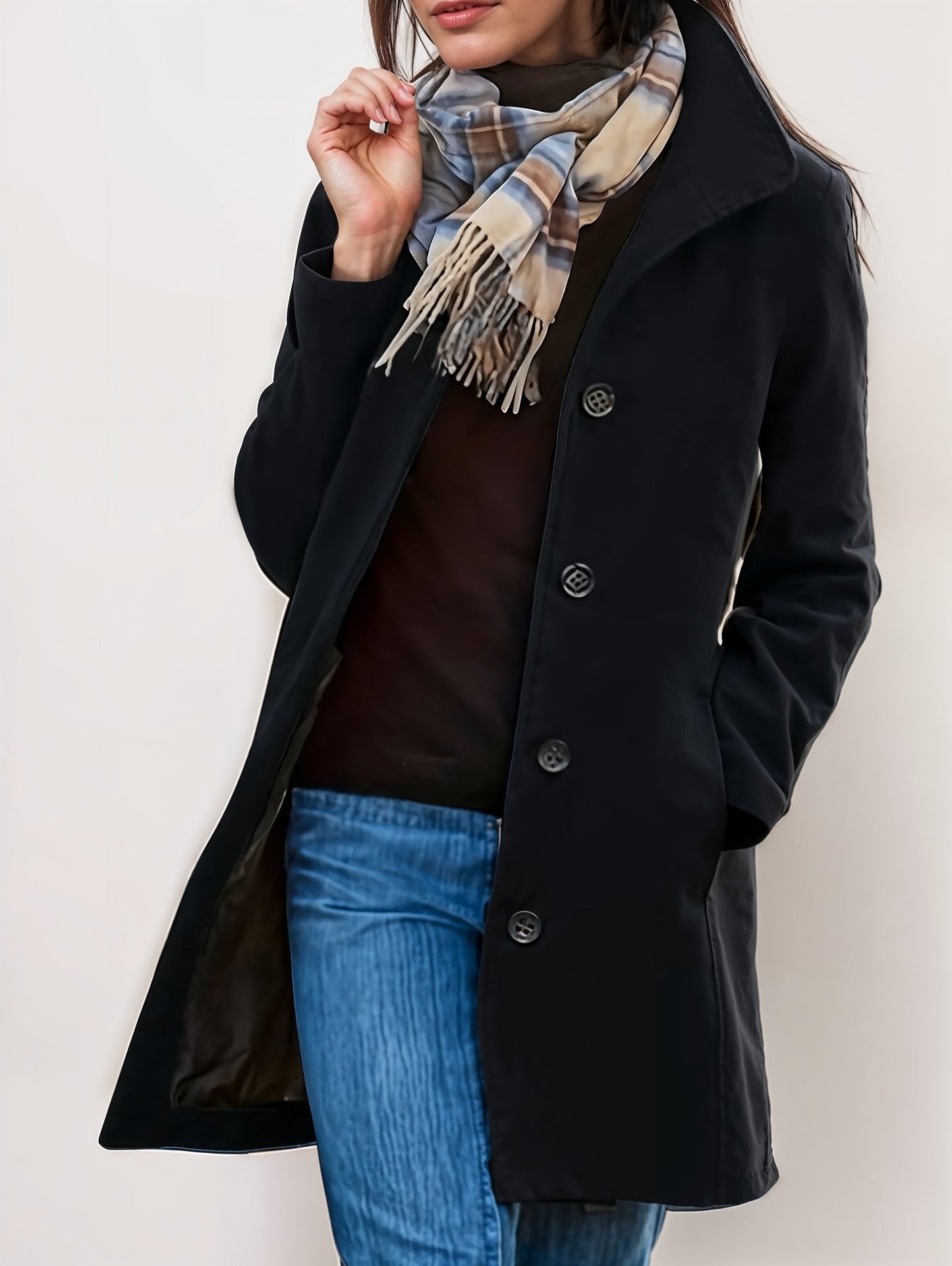 Classic Wool-Blend Coat | Tailored Fit | Mid-Length | Timeless Everyday Style