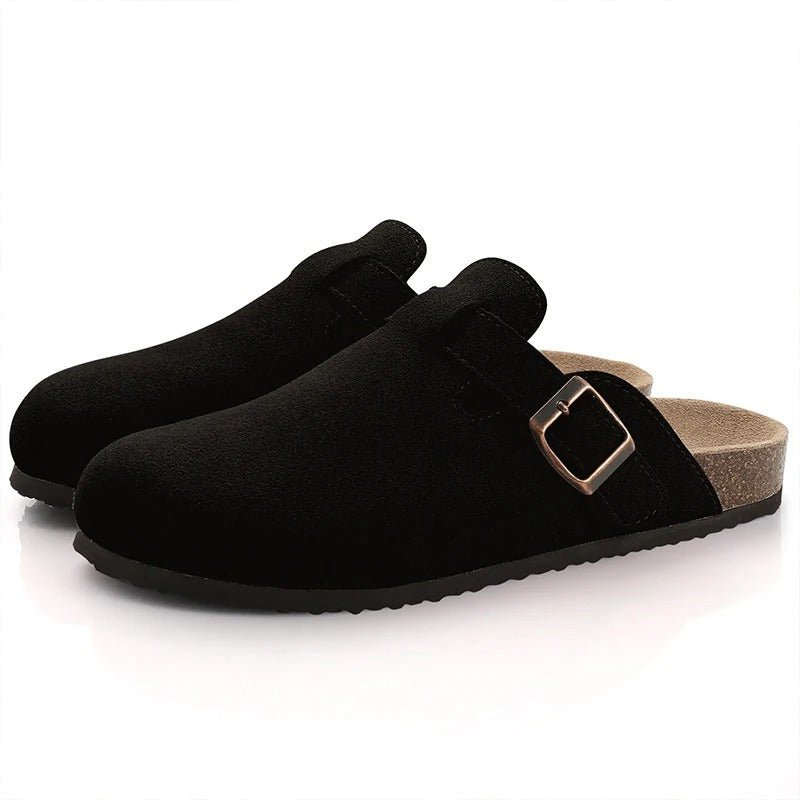 Cork Sole Slide Clogs | Buckled Comfort Mule with Arch Support