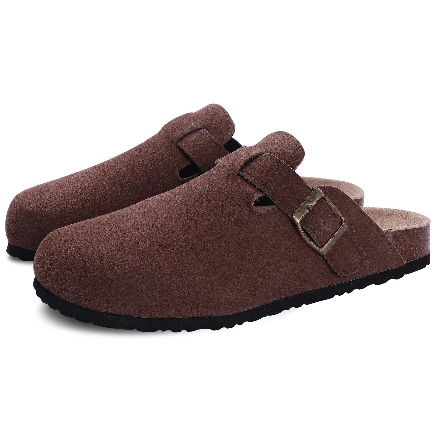 Cork Sole Slide Clogs | Buckled Comfort Mule with Arch Support