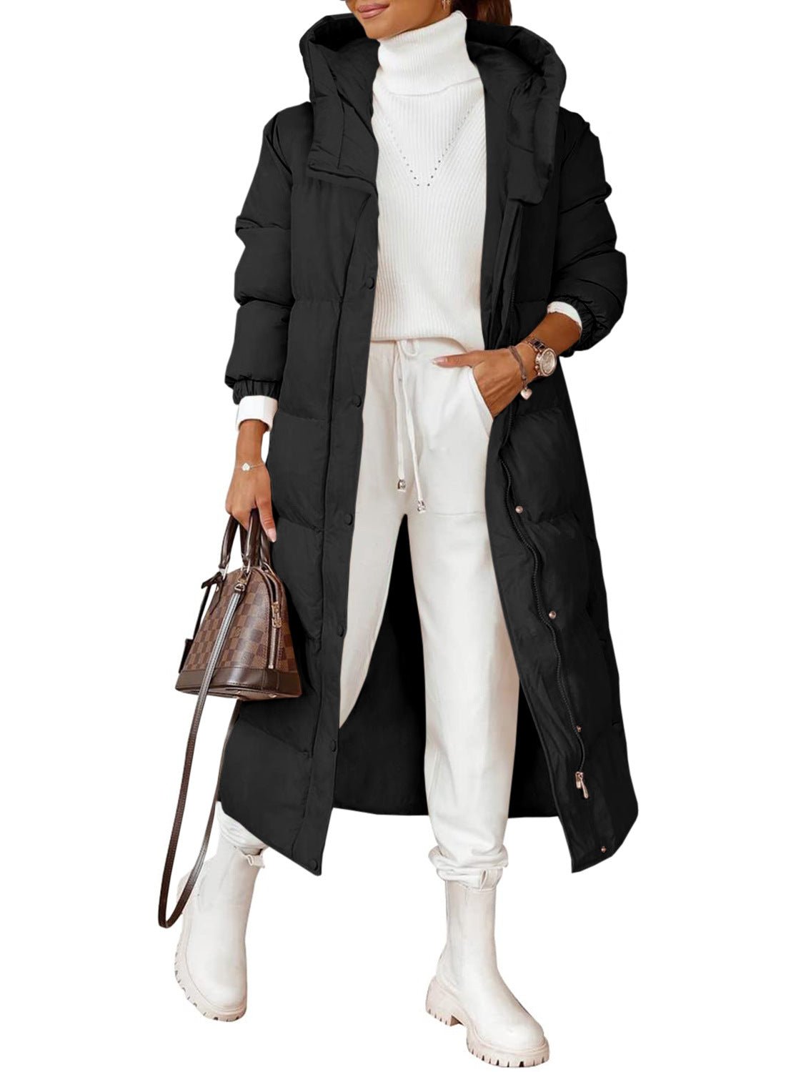 Longline Puffer Coat with Hood | Ultra-Warm Insulation | Water-Resistant | Winter Casual