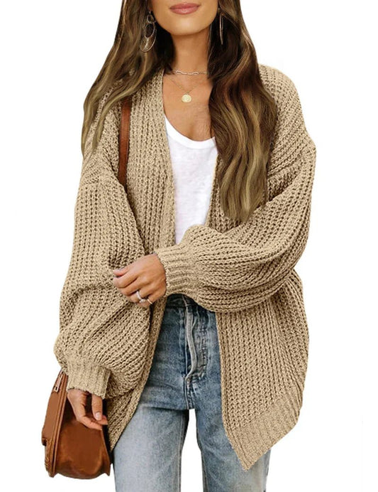 Chunky Knit Open-Front Cardigan | Oversized Fit | Cosy Layering Piece | Casual Fall Essential
