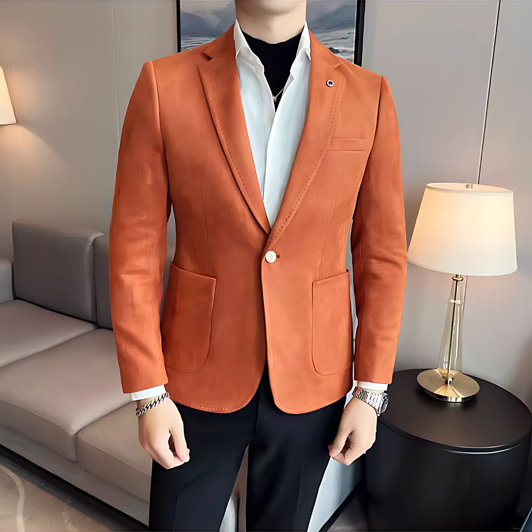 Men’s Slim Fit Blazer | Casual Tailored Jacket | Soft Brushed Finish