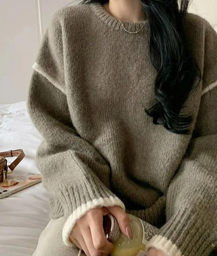 Oversized Knit Pullover | Ultra-Soft Wool Blend | Cozy Winter Essential
