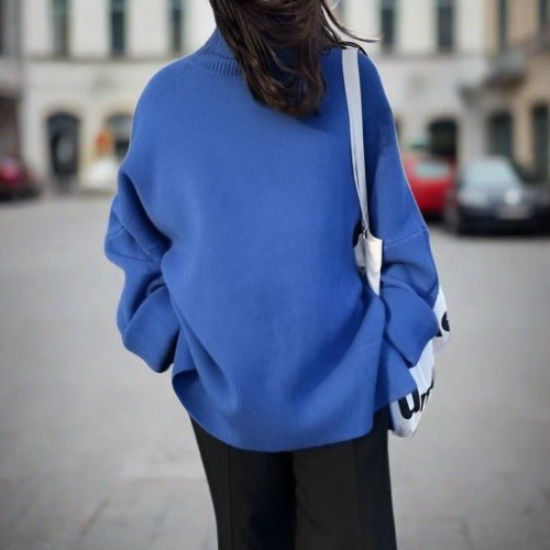Oversized Turtleneck Poncho Sweater | Relaxed Fit | Soft Knit Blend | Winter Chic