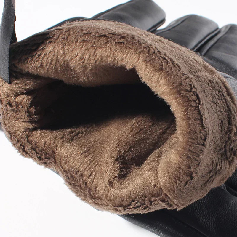 Genuine Leather Lined Gloves | Men’s Winter Driving Gloves