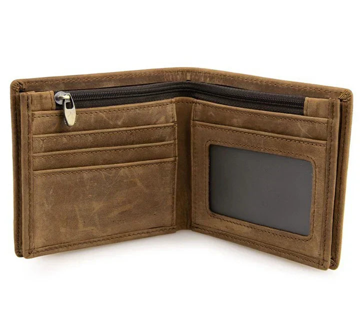 Men’s Vintage Leather Wallet | Bifold with Multiple Card Slots | Everyday Accessory Canada