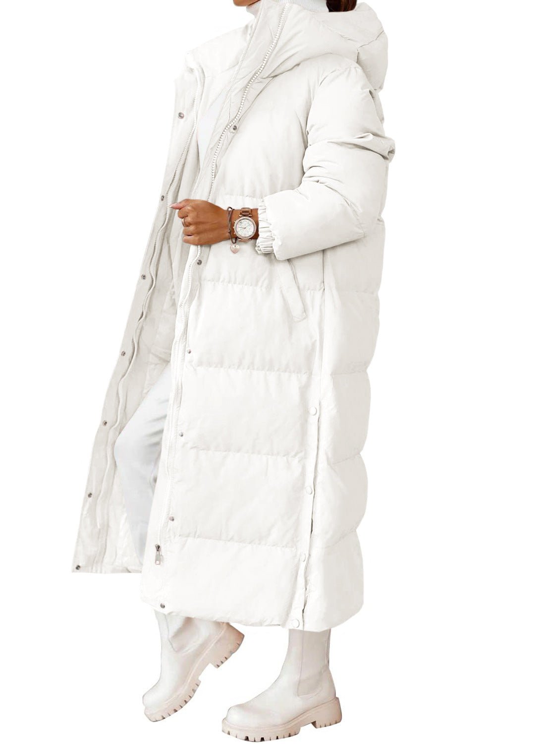 Longline Puffer Coat with Hood | Ultra-Warm Insulation | Water-Resistant | Winter Casual