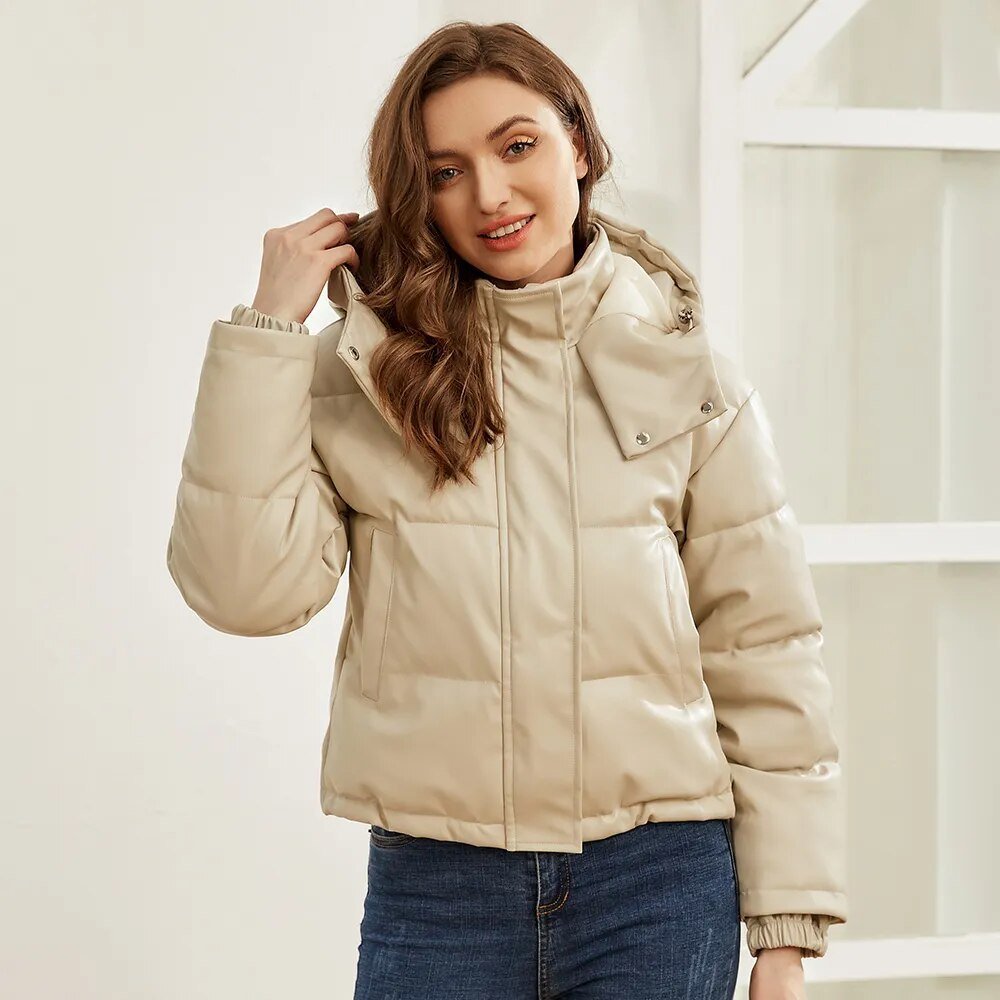 Cropped Puffer Jacket | Insulated Polyester | Warm and Modern
