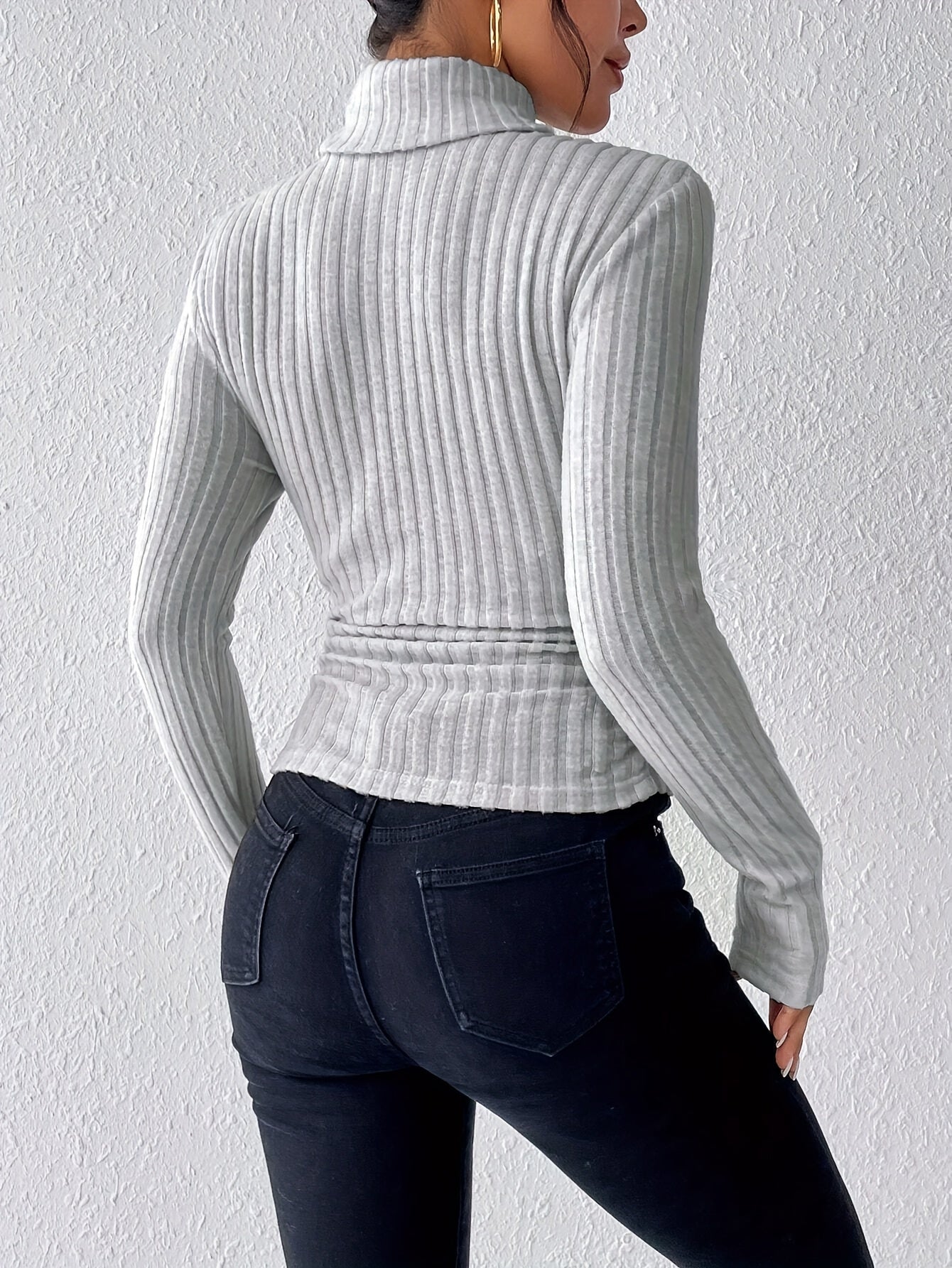 Ribbed Turtleneck Sweater | Slim Fit | Soft Stretch Knit | Essential Cold-Weather Layer