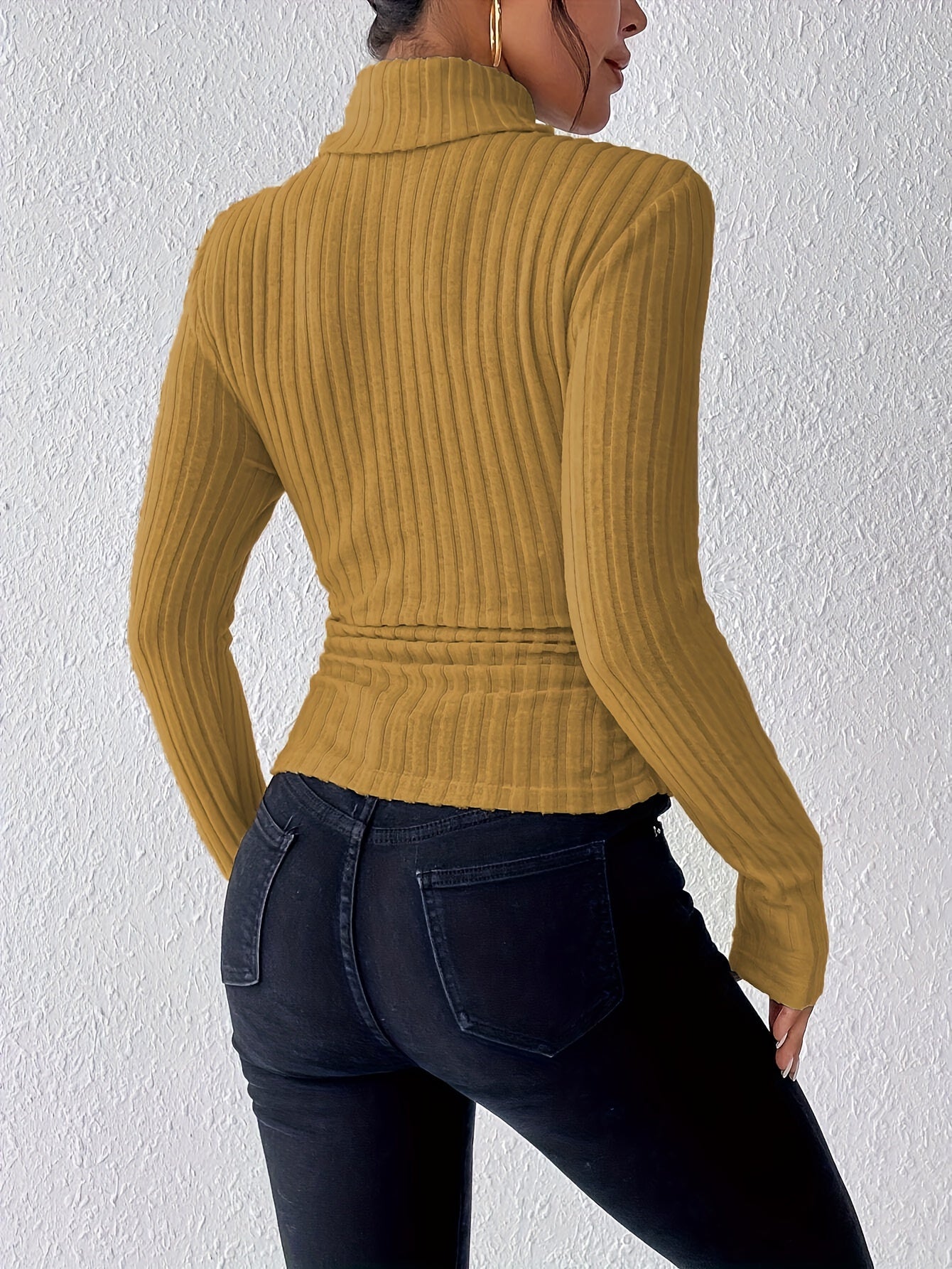 Ribbed Turtleneck Sweater | Slim Fit | Soft Stretch Knit | Essential Cold-Weather Layer