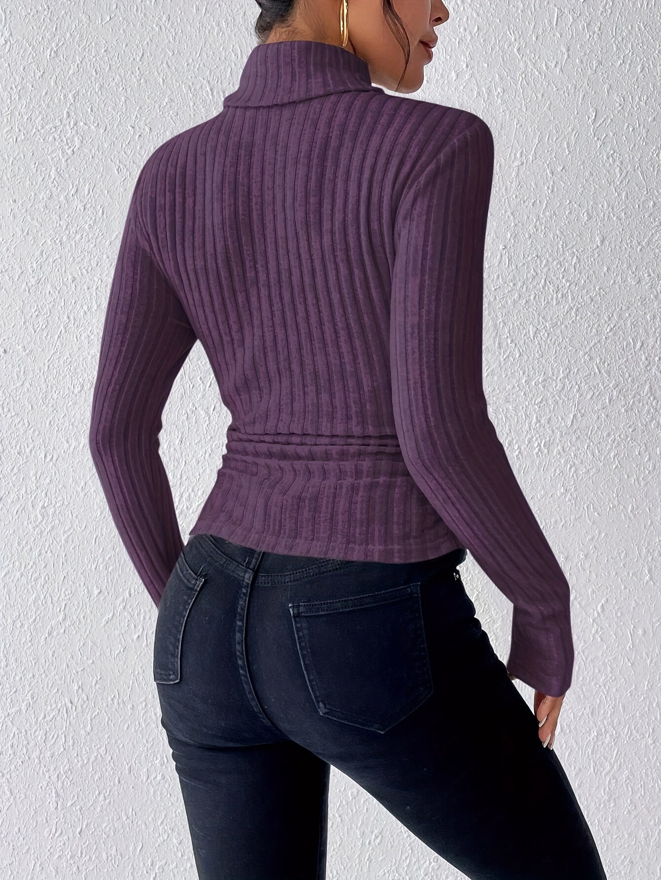 Ribbed Turtleneck Sweater | Slim Fit | Soft Stretch Knit | Essential Cold-Weather Layer