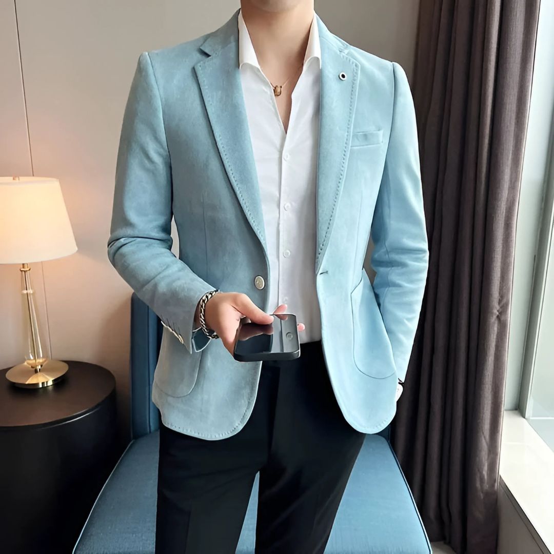 Men’s Slim Fit Blazer | Casual Tailored Jacket | Soft Brushed Finish