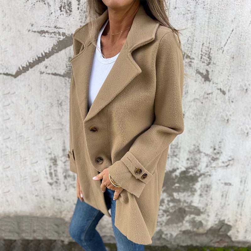 Oversized Wool-Blend Blazer Coat | Relaxed Fit | Minimalist Chic | Fall & Winter Layer