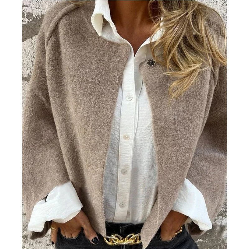 Cropped Wool-Blend Cardigan | Button-Up | Relaxed Fit | Casual Layering