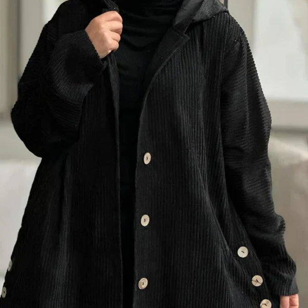 Hooded Corduroy Jacket | Button-Up Design | Warm & Stylish | Casual Outerwear