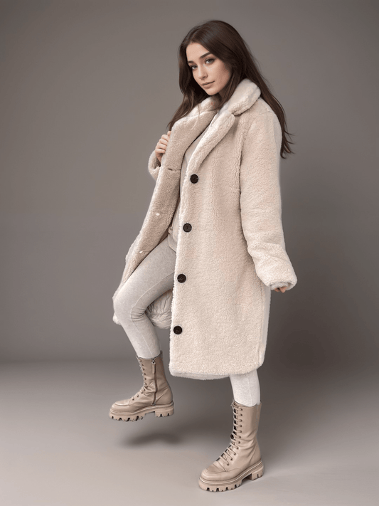 Oversized Teddy Coat | Plush Warmth | Faux Shearling | Casual Winter Style