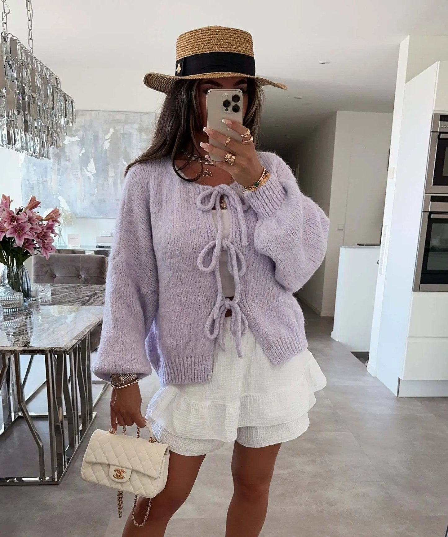 Tie-Front Lightweight Cardigan | Feminine Chic | Soft Knit Blend | Layering Essential