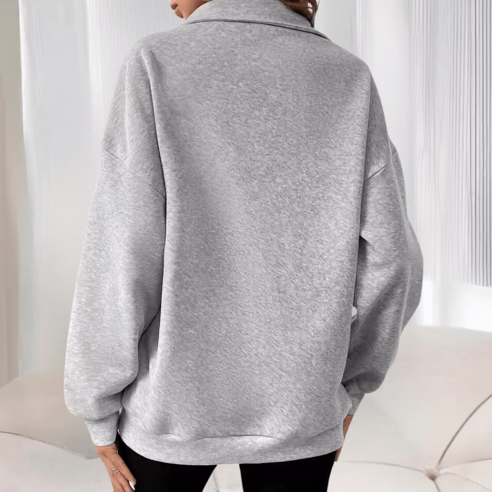 Half-Zip Pullover Sweatshirt | Soft Fleece | Relaxed Fit | Casual Comfort