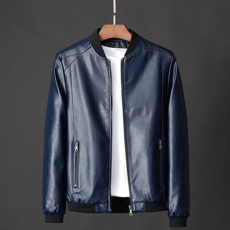 Men's Classic Faux Leather Bomber Jacket | Sleek Design | Lightweight Outerwear