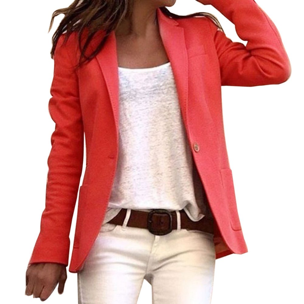 Single-Breasted Casual Blazer | Lightweight Cotton Blend | Polished Everyday Layer