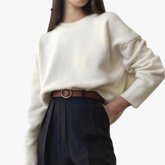 Classic Crew Neck Pullover | Relaxed Fit | Soft Knit Blend | Minimalist Everyday Style