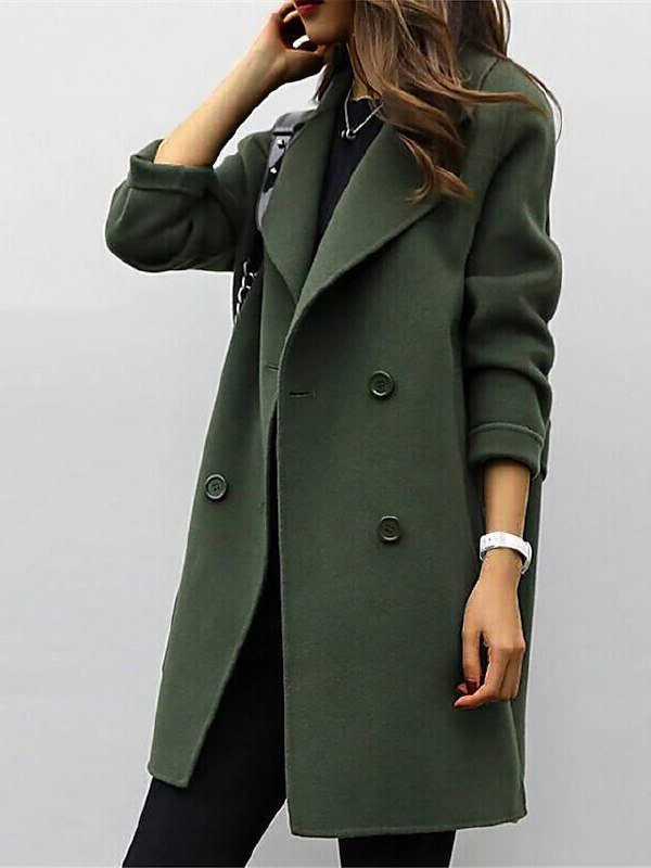 Classic Double-Breasted Coat | Timeless Style | Wool Blend | Versatile Outerwear