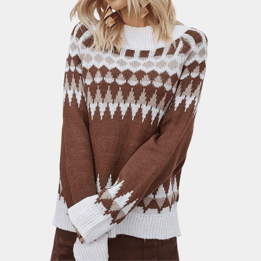Cozy Fair Isle Sweater | Warm Knit Design | Acrylic Blend | Winter-Ready