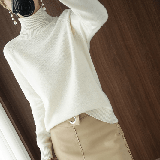 Classic Turtleneck Knit | Slim Fit Silhouette | Soft Ribbed Collar