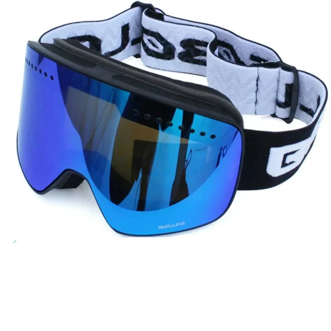 Anti-Fog Ski Goggles | UV400 Mirror Lens | Adjustable Strap Fit