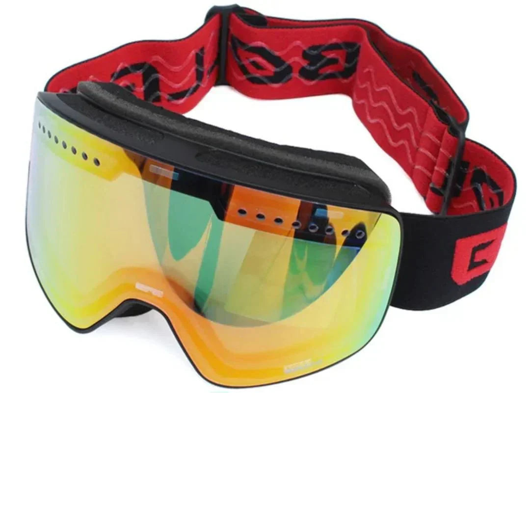 Anti-Fog Ski Goggles | UV400 Mirror Lens | Adjustable Strap Fit