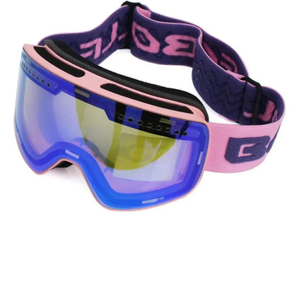 Anti-Fog Ski Goggles | UV400 Mirror Lens | Adjustable Strap Fit