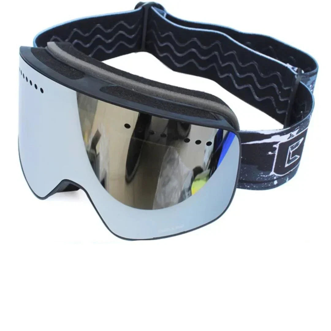 Anti-Fog Ski Goggles | UV400 Mirror Lens | Adjustable Strap Fit