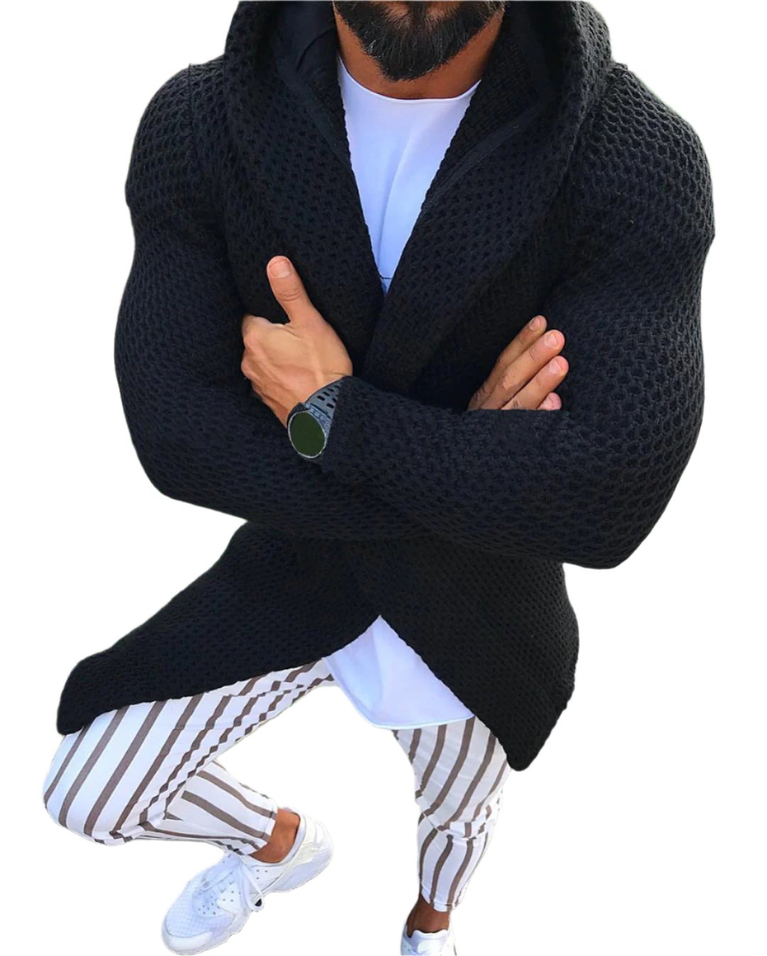 Chunky Knit Shawl Collar Cardigan | Open Front | Textured Fall Layering Piece