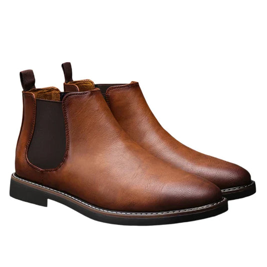 Men’s Chelsea Boots | Classic Leather Slip-On | Cushioned Footbed