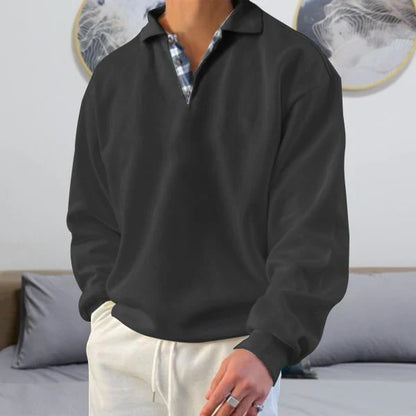 Upton - Comfortabel Heren Polo Sweatshirt