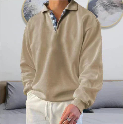 Upton - Comfortabel Heren Polo Sweatshirt