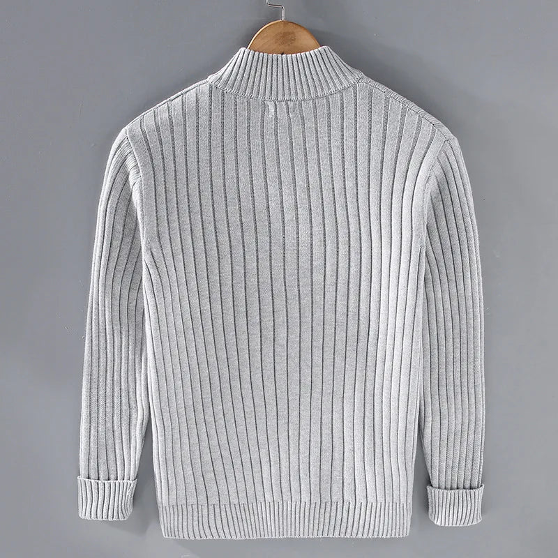Men's Ribbed Open-Front Cardigan | Lightweight Knit | Casual Layering Sweater