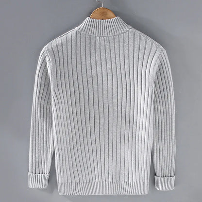 Men's Ribbed Open-Front Cardigan | Lightweight Knit | Casual Layering Sweater