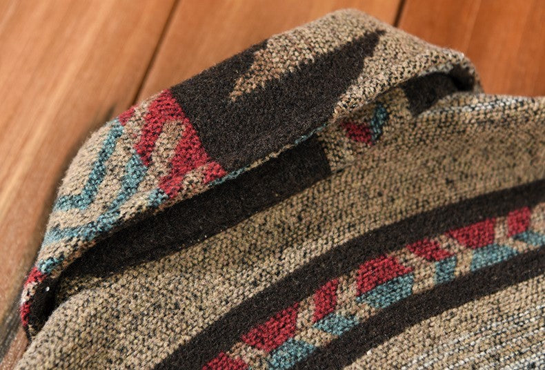 Men’s Aztec Fleece Shirt Jacket | Brushed Texture | Fall Layering Essential